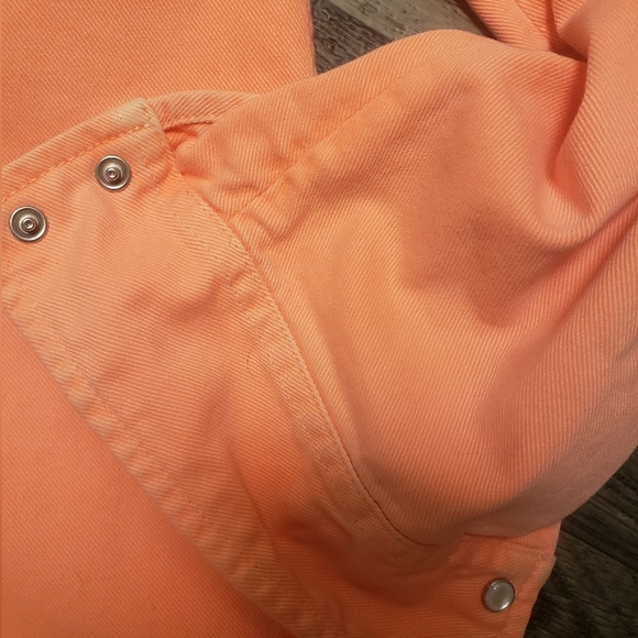 NWT'S PALM ANGEL'S🌴 Sherbert Orange🍊100% Cotton Shacket | Size XSMALL - Picture 3 of 16